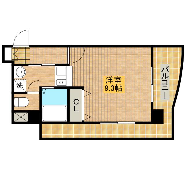 エステート藤久(1K/3階)の間取り写真