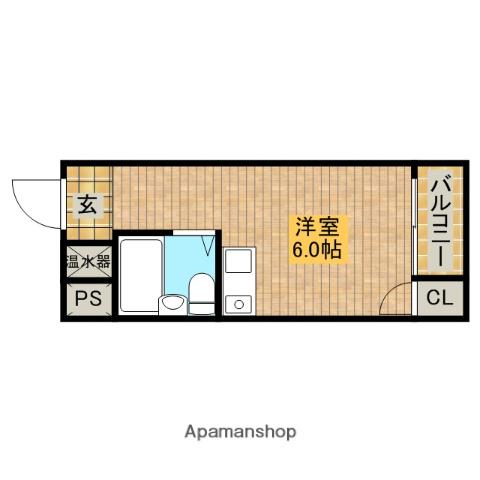 宿院ピア1(ワンルーム/5階)の間取り写真
