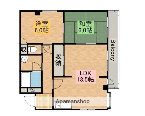 メゾンドール堺(3LDK/3階)の間取り写真