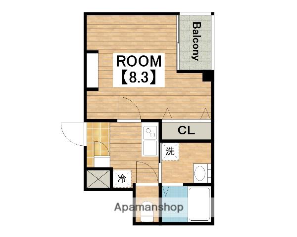 エヌエムスワサントキャトルズ(1K/5階)の間取り写真