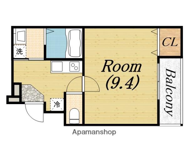 フジパレス堺諏訪森ノース(1K/2階)の間取り写真