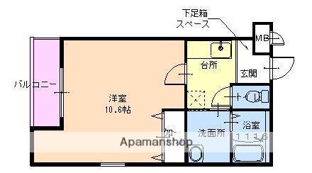 フジパレスイーレ(1K/3階)の間取り写真