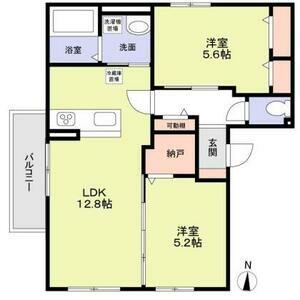 ハイムオオトリ(2LDK/1階)の間取り写真