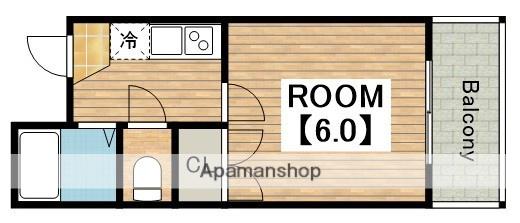 サザンポート内海(1K/4階)の間取り写真