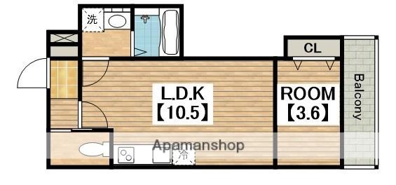 FSTYLE浜寺石津町西3号館(1LDK/2階)の間取り写真