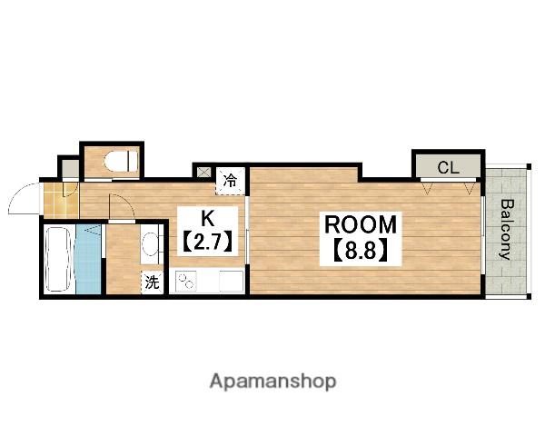 TKアンバーコート浜寺(1K/1階)の間取り写真