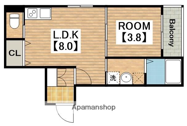 GRANDIR浅香山(1LDK/1階)の間取り写真