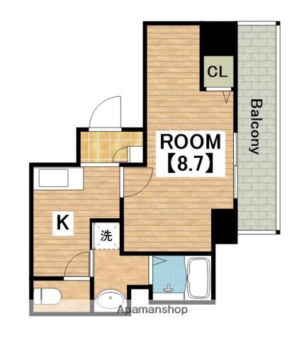 エヌエムキャトフヴァン(1K/1階)の間取り写真