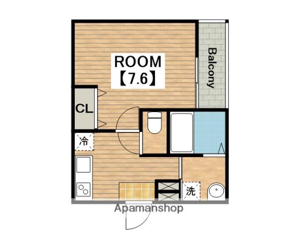 フジパレス浜寺諏訪森東Ⅱ番館(1K/1階)の間取り写真