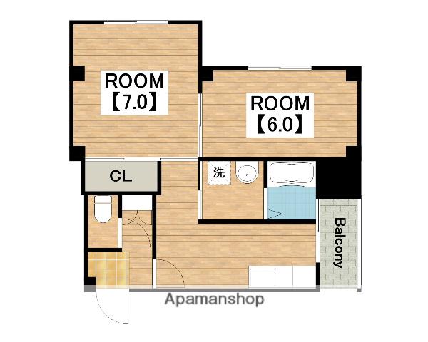 大成マンション(2DK/3階)の間取り写真