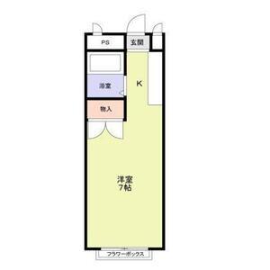 メゾン・ド・アム(ワンルーム/2階)の間取り写真