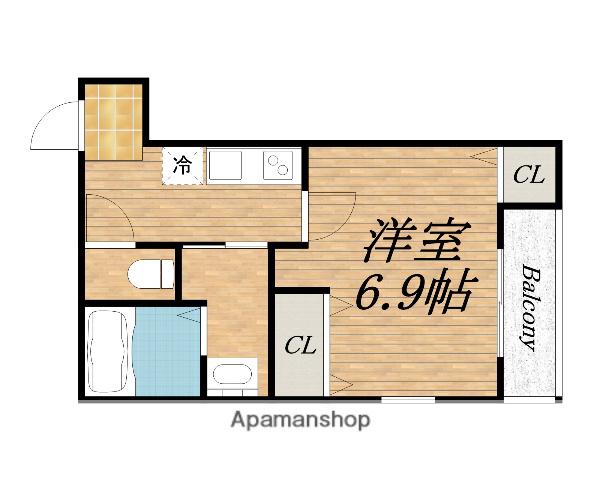 フジパレス諏訪ノ森駅東(1K/3階)の間取り写真