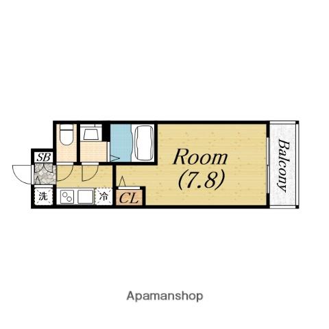 ALIVIS堺浜寺(1K/9階)の間取り写真