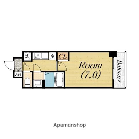 ALIVIS堺浜寺(1K/10階)の間取り写真