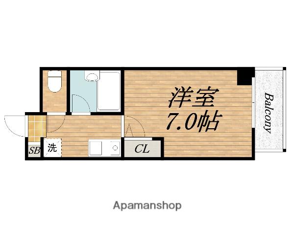 ロイヤル イトウ(1K/6階)の間取り写真
