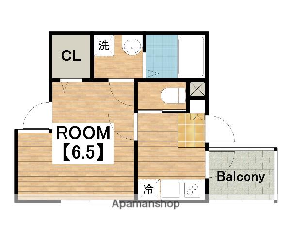 ALEGRIA津久野サウス(1K/3階)の間取り写真