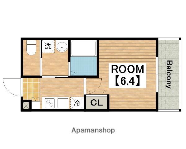 ALEGRIA津久野サウス(1K/1階)の間取り写真
