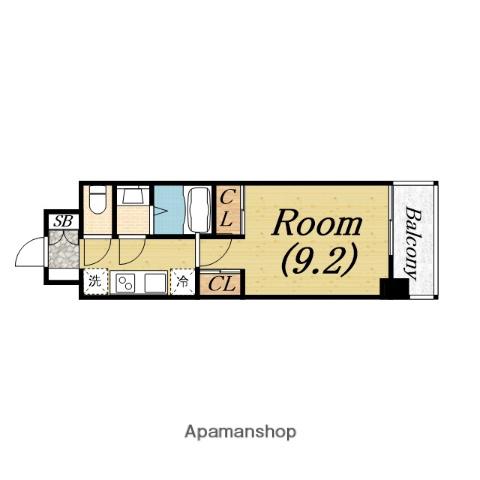 GLUCK MAISON S-SAKAI XVI(1K/5階)の間取り写真