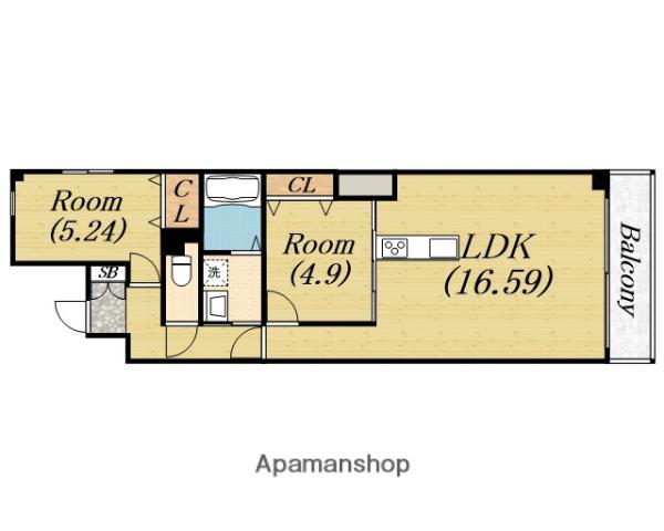 エフイー堺(3LDK/5階)の間取り写真