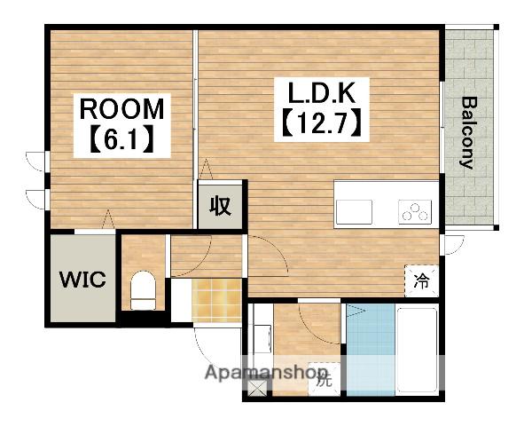 ヴィクトワール(1LDK/1階)の間取り写真