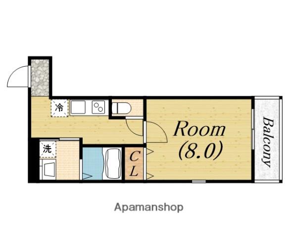 フジパレス上野芝3番館(1K/3階)の間取り写真