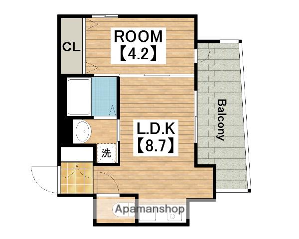 クローバー・グランツ三国ヶ丘(1LDK/6階)の間取り写真