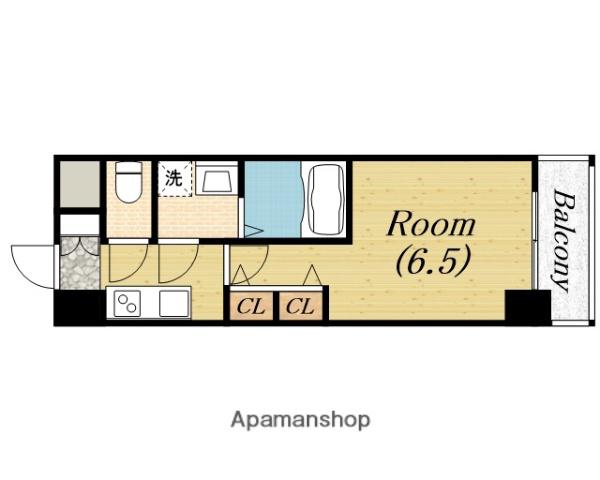 S-RESIDENCE堺BLAZE(1K/6階)の間取り写真