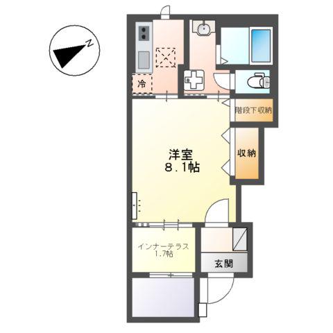 プラン デスポワール(1K/1階)の間取り写真