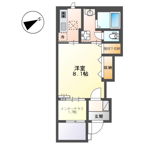 プラン デスポワール(1K/1階)の間取り写真