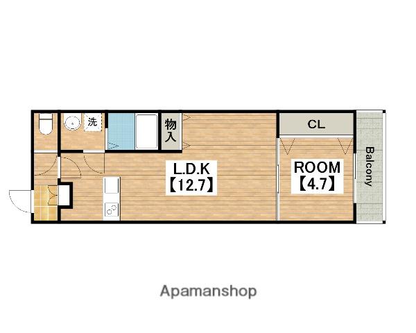 TKアンバーコート浜寺Ⅲ(1LDK/3階)の間取り写真