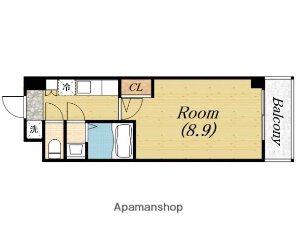 ナジック香ヶ丘マンション(1K/4階)の間取り写真