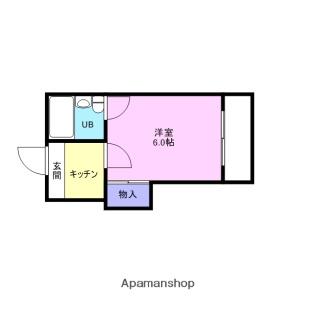 阪和線 六十谷駅 徒歩5分 2階建 築36年(1K/2階)の間取り写真