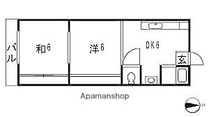 ハイツホワイト(2DK/3階)の間取り写真