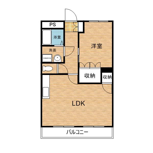 リュミエール(1LDK/2階)の間取り写真
