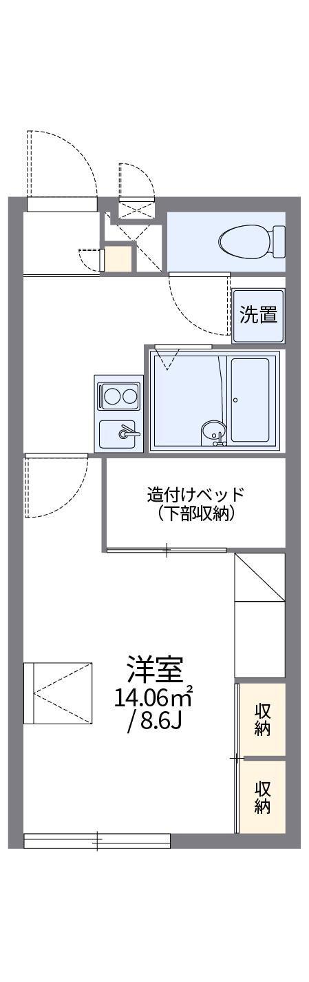 レオパレスブリュシェル荊本(1K/2階)の間取り写真