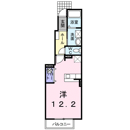 紀勢本線 海南駅 バス乗車時間：15分 重根停バス停で下車 徒歩2分 2階建 築18年(ワンルーム/1階)の間取り写真