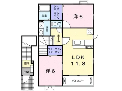 和歌山電鐵貴志川線 貴志駅 バス乗車時間：10分 高島橋バス停で下車 徒歩14分 2階建 築18年(2LDK/2階)の間取り写真