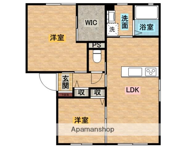 和歌山線 岩出駅 徒歩43分 2階建 築16年(2LDK/2階)の間取り写真