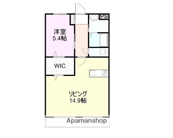 ボナール4号館(1LDK/3階)の間取り写真