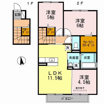 阪和線 紀伊駅 バス乗車時間：10分 相谷らんかん橋バス停バス停で下車 徒歩9分 2階建 築15年(3LDK/2階)の間取り写真