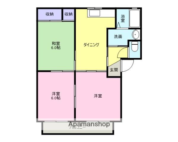 和歌山線 岩出駅 徒歩33分 2階建 築26年(3DK/2階)の間取り写真