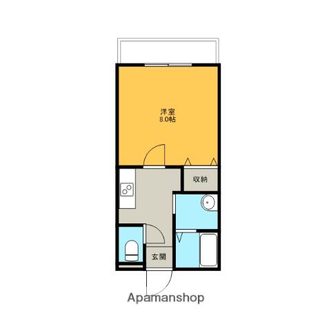 和歌山線 名手駅 徒歩10分 2階建 築26年(1K/1階)の間取り写真