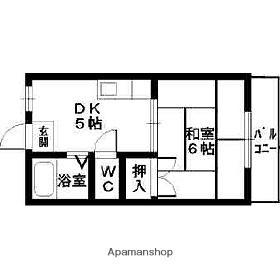 メゾン広田(1DK/1階)の間取り写真