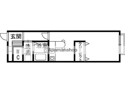 リーゼンラート西大井(ワンルーム/1階)の間取り写真