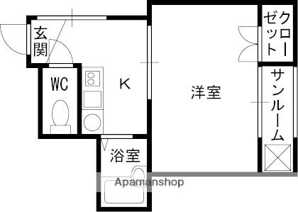 Mプラザ滝井駅前2番館(1K/1階)の間取り写真