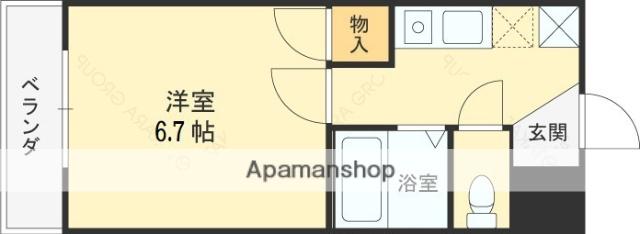 アネックス川端(1K/2階)の間取り写真