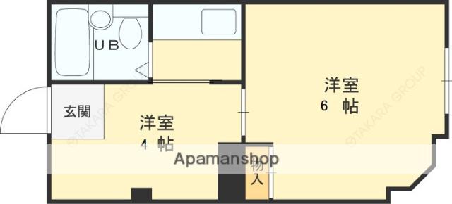 ポップ高槻(2K/3階)の間取り写真