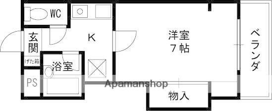 ラ・ビスタ暁(1K/1階)の間取り写真