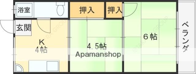 UMマンション(2K/3階)の間取り写真