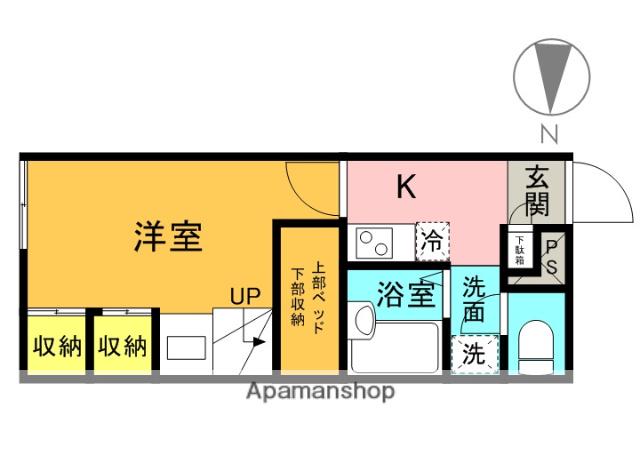 ピア高槻(1K/1階)の間取り写真
